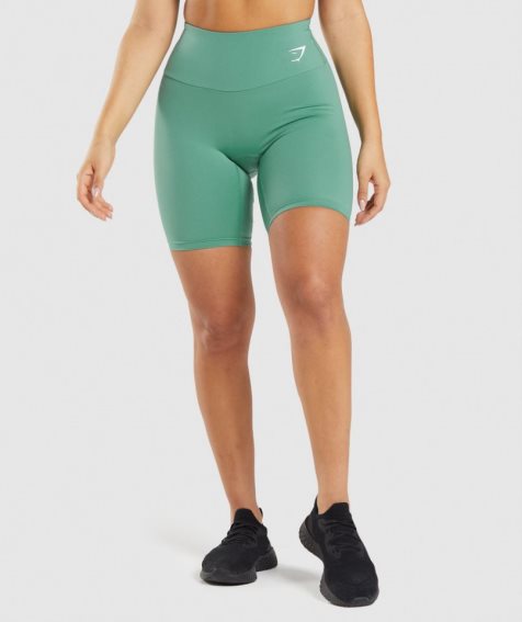 Women's Gymshark Training Cycling Shorts Green | NZ 4FKGRP